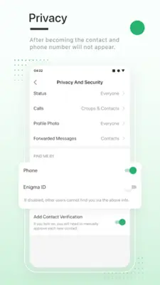 Enigma Messenger android App screenshot 1